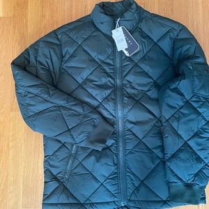 JACHS NY nylon quilted puffer jacket, forest green size large